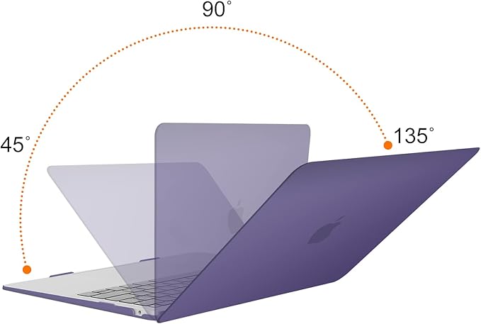 MOSISO Compatible with MacBook Air 13 inch Case M1 2021 2020 2019 2018 Release A2337 A2179 A1932 Touch ID, Plastic Hard Shell Cover&Keyboard Cover for MacBook Air 13.3 inch Case M1, Imperial Purple