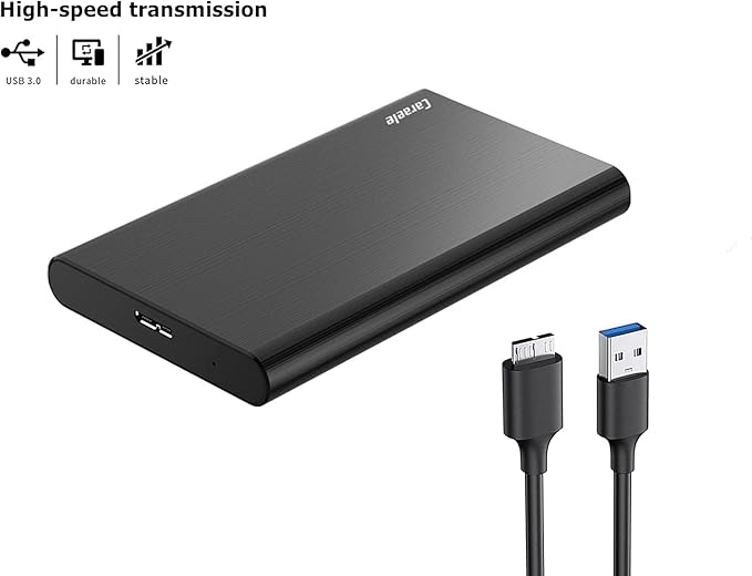 640GB Ultra Slim Portable External Hard Drive USB3.0 HDD Storage Compatible for PC, Desktop, Laptop, MacBook, Chromebook, Xbox One, Xbox 360, PS4 (Black)