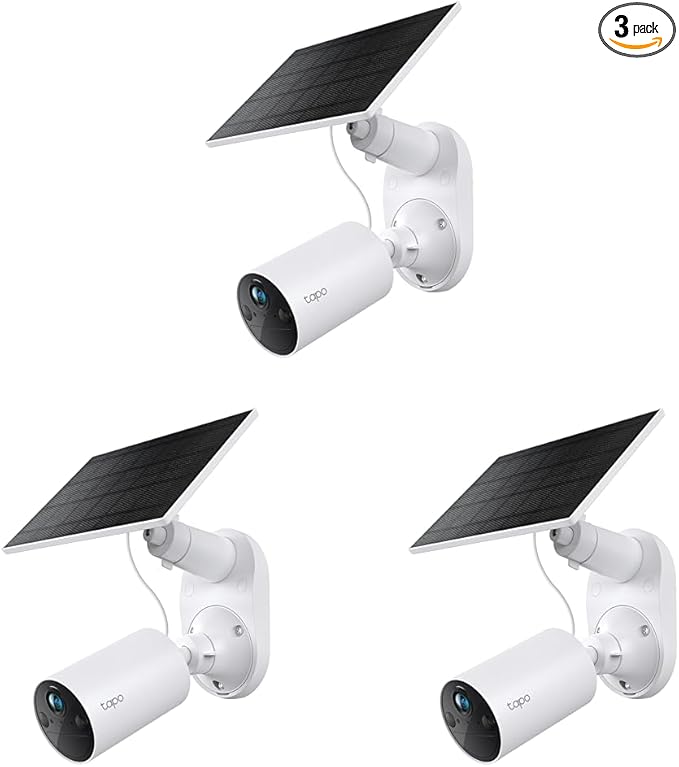 Tapo SolarCam 1080p Security Camera Wireless Outdoor- Battery Power with Solar, Person Detection, Subscription-Free Local Storage or Optional Cloud, Works with Alexa & Google Assistant, C402 KIT