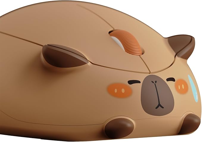 Akko Wireless Gaming Mouse Capybara, Tri-Mode Mouse BT3.0/BT5.0/2.4G, Cute Optical Cordless Cartoon Mice for Computer/Laptop/Desktop/PC, Compatible with Mac/Win