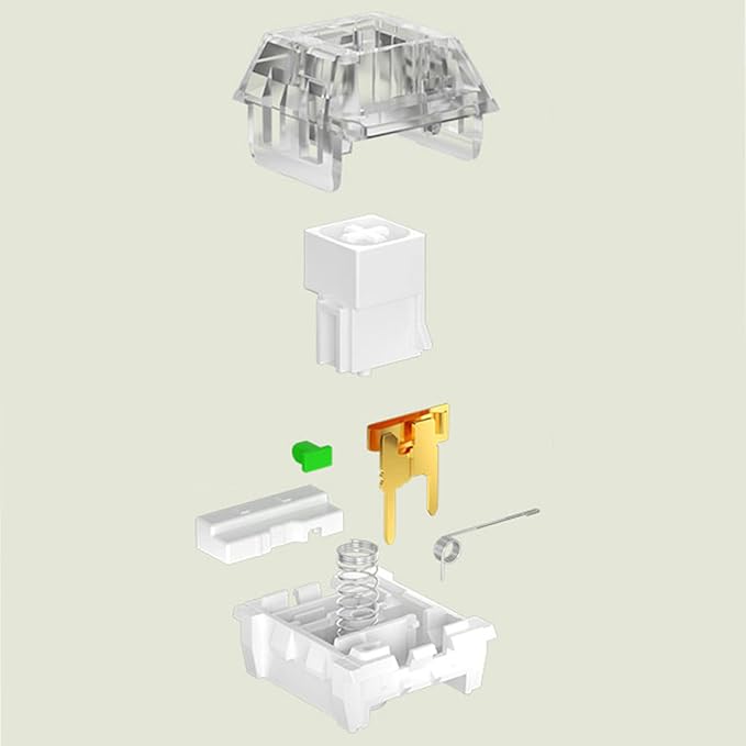 DRAOZA Kailh Box White Switch for Mechanical Gaming Keyboard 3-Pin Plate Mounted/RGB/SMD Waterproof MX Lever Switch (36pcs White Switch)