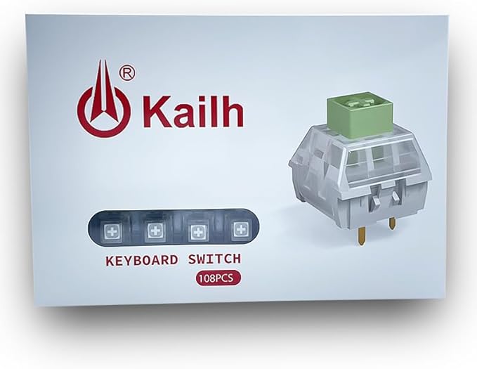Kailh Box White Switch for Mechanical Gaming Keyboard 3-Pin Plate Mounted/RGB/SMD Waterproof MX Lever Switch (108pcs)