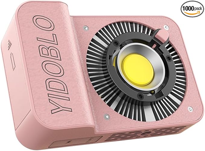 ZC-100BI 100W COB Video Light with Bowens Mount,10000Lux/m 2700K-7500K Bi-Color Camera Light with 10 Scenario Simulations Control Continuous Lighting for Photography (ZC-100 Pink Full kit)
