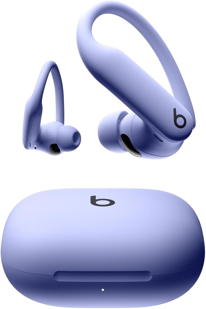 Beats Powerbeats Pro 2 - Wireless Noise Cancelling Workout Earbuds with Secure- Fit Earhooks, Up to 45-Hour Battery with Charging Case, Sweat & Water Resistant, Heart Rate Monitoring - Hyper Purple
