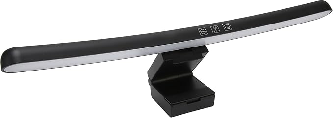 Curve Computer Light Curved Monitor Light Bar - Stepless Dimming 3 Color Temperature Touch Control - Type C Computer Screen Lamp for Eye Protection & Optimal Productivity