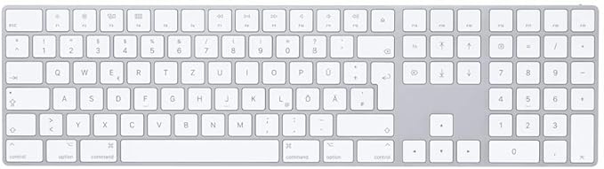 Apple Magic Keyboard with Numeric Keypad: Wireless, Bluetooth, Rechargeable. Works with Mac, iPad, or iPhone; Italian - White