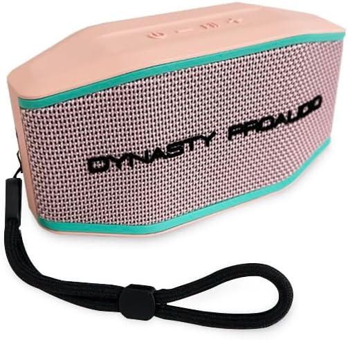 DYNASTY PROAUDIO SB-108 Portable Bluetooth Speaker, IPX7 Waterproof Bluetooth 5.3 with Deep Bass, Stereo Pairing, AUX/TF, Long Battery — Small Outdoor Speaker for Camping, Shower & Travel (Pink)