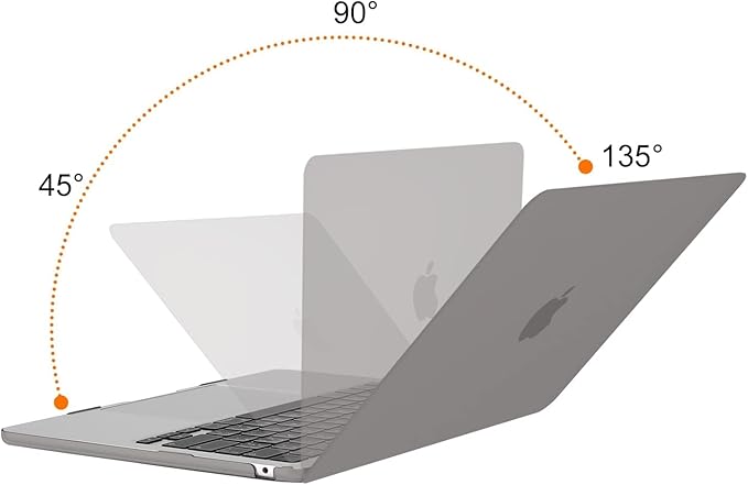 MOSISO Compatible with MacBook Air 13 inch Case M5 2026 M4 2025 M3 M2 2024-2022 A3449 A3240 A3113 A2681, Scratches-Resistant Protective Hard Shell for MacBook Air 13.6 inch Case, Gray