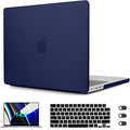 CISSOOK Navy Blue Cover for MacBook Air 13 M1 Case with Retina Display and Touch ID, Dark Blue Hard Shell Case with Keyboard Cover + Screen Protecter for Air 13 M1 A2337 A2179 A1932 Model 2018-2021