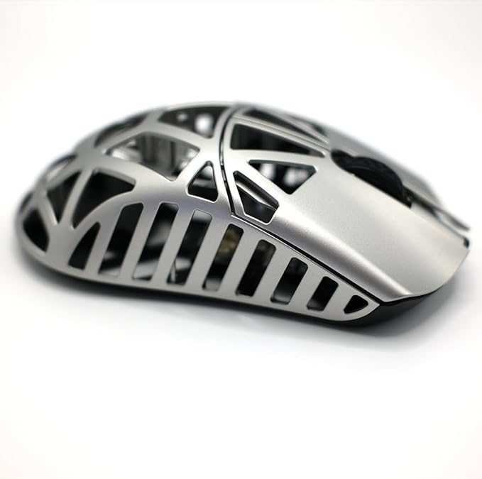MK x WLMOUSE Beast X Max Wireless 8K Mouse (Black Dot, Metallic Silver)