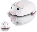 elec Space Cute Pig Design Wireless Mouse Dual Mode Bluetooth & USB Mouse, Silent Operation, Ergonomic, Perfect for Laptops & PCs, Ideal Gift for Animal Lovers and Family (White)