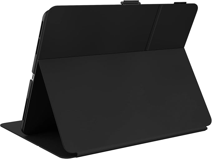 Speck Case for iPad Pro 6th Generation 12.9 Inch - Drop & Camera Protection, Slim Multi Range Stand, Apple Pencil Holder - Black/Black/White
