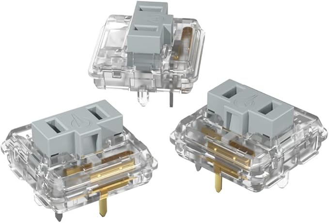 Kailh Silver Low Profile Switches 5 Pin Thiner Key switches- DIY Switches for Mechanical Gaming Keyboard Linear Hand Feeling (Silvers 30pcs)