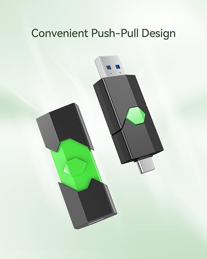 K&ZZ USB C Flash Drives 32GB 2 Pack Dual Flash Drive 2 in 1 USB 3.0 Thumb Drive Memory Stick Dustproof Sliding Housing USB Drive Photo Stick