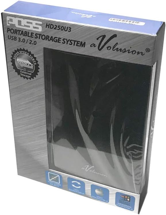 Avolusion HD250U3 1TB USB 3.0 Portable External Gaming Hard Drive (Xbox One Pre-Formatted) - Black