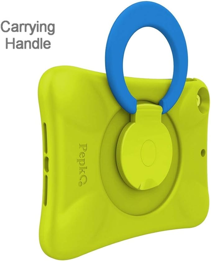 Kids EVA Case for iPad | Multi-Direction Stable Stand | Compatible with 10.2-Inch iPad 2021/2020/2019 (9th/8th/7th Generation) (Green+Blue)