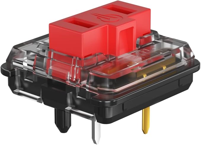 KAILH Official Store Low Profile Switch 1350 Chocolate Mechanical Keyboard Switch RGB SMD Clicky (110, Choc Red)