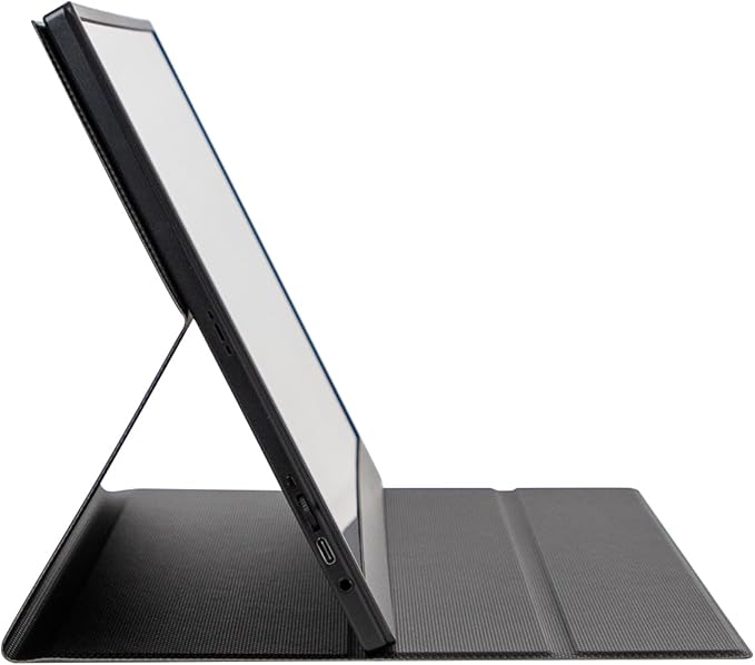 Portable Monitor, 15.6" 1080P FHD IPS Travel Monitor w/Smart Cover & Speakers, HDMI USB C Plug & Play, Second External Monitor for Laptop/PC/Phone/Mac