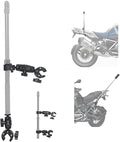 Action Camera Motorcycle Mount kit for DJI Osmo Action, Insta 360 X5/X4, Compatible with GoPro Max 2, Hero 13/12, Hero 11, Hero 10 - Dual Clamp,for 3rd Person View (Sitck is not Included)