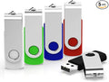 KEXIN Flash Drive 64GB USB Flash Drive 5 Pack Thumb Drive 64 GB Jump Drive USB Stick 64G Swivel Bulk Zip Drive USB 2.0, Multi-Color (Black, Blue, Green, White, Red)