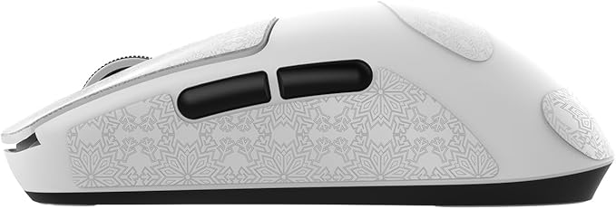 LexonElec Attack Shark R6 Wireless Gaming Mouse Anti-Slip Sticker, Mouse Anti Slip Grip Tape Skins for Sweat Resistant, Elastics Refined Side Grips, Easy to Apply, Ultra-Thin 0.5mm (0.02in) - White