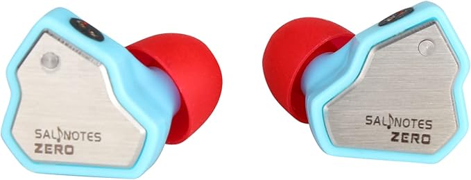 Linsoul 7Hz Salnotes Zero HiFi 10mm Dynamic Driver in-Ear Earphone IEM with Metal Composite Diaphragm Stainless Steel Faceplate Detachable 2Pin OFC Cable (Blue, Without Mic)