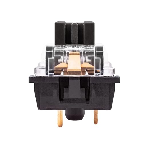 OUTEMU Black Keyboard Switches, Pack 65 DIY Replacement Switches for Mechanical Gaming Keyboard -Linear,Black