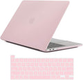 Se7enline Compatible with MacBook Pro 2024/2023/2022/2021/2020 Case 13 inch Hard Shell Cover for Mac Pro 13-inch M1/M2 A2338/A2251/A2289 with Touch Bar Touch IDd&Keyboard Protective Skin,Rose Quartz