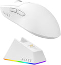 AJ139 V2 MC Wireless Gaming Mouse 2.4G Wired/Bluetooth | RGB Magnetic Charging Dock | Lightweight Design | 12K DPI | 500mAh Battery | PAW3311 Sensor | 5 Programmable Buttons, Compatible with PC/Mac