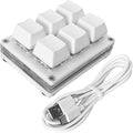 Mini 6-Key Macro Mechanical Keypad RGB Gaming Keyboard Portable One-Handed Fully Programmable Keyboard for Windows Mac OSU HID Standard Keyboard, Red Switches, RGB Backlight, Hot Swap, USB-Micro Cable