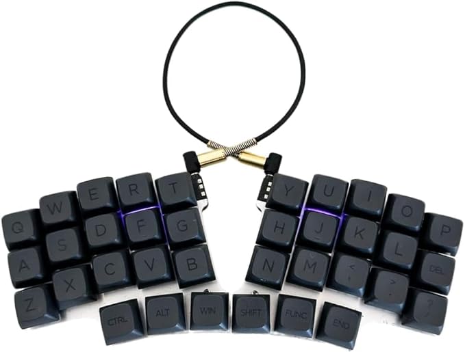 Split Ergonomic Mechanical Keyboard, Powered by QMK, Keyboard Comes Fully Assembled with MX Switch Support, 36-Key Layout, USB-C Connectivity, 28 Extra Keycaps & Switches Included