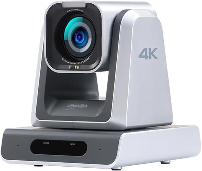 zowietek 4K PTZ Conference Camera, ZowiePTZ, Ergo-Ease Remote Control, ZowieX APP Manager, 18X Optical+12X Digital Zoom, HDMI/USB, RTSP/RTMP(s)/SRT Stream, Meeting, Church, Event, Teaching