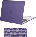 MOSISO Compatible with MacBook Air 13 inch Case M1 2021 2020 2019 2018 Release A2337 A2179 A1932 Touch ID, Plastic Hard Shell Cover&Keyboard Cover for MacBook Air 13.3 inch Case M1, Imperial Purple