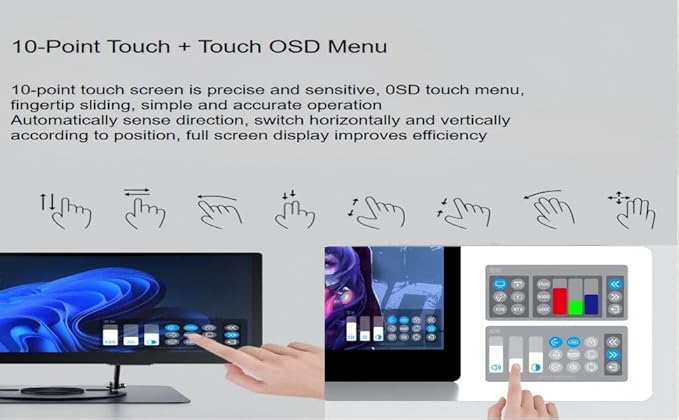 Pro 15.6" 4K OLED Touchscreen Monitor, Professional Portable Display,10-bit HDR Color,100% AdobeRGB,Includes Passive Capacitive Touch Stylus&Smart Cover — Designed for Creators