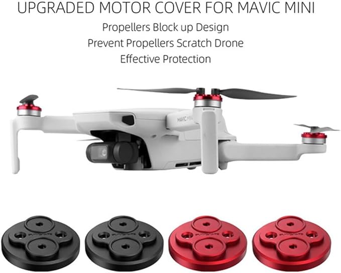 Mavic Mini 3 2 1 Motor Cover Cap Drone Dust-Proof Engine Protector Guard Protective Accessories for DJI Mavic Mini 2 SE 3 Pro (for Mini 2 SE Black)