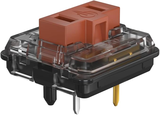 KAILH Official Store Low Profile Switch 1350 Chocolate Mechanical Keyboard Switch RGB SMD Clicky (110, Choc Brown)