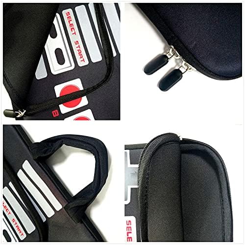 14 15 15.4 15.6 inch Laptop Handle Bag Computer Protect Case Pouch Holder Notebook Sleeve Neoprene Cover Soft Carrying Case with Extra Pockets For Dell Lenovo Toshiba HP Chromebook ASUS Acer(Games)