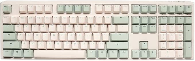Ducky One 3 Matcha 100% Mechanical Keyboard: Quack Mechanics Dampening, Hot-Swappable Cherry MX Silver Switches, High-Density PBT Tripleshot Keycaps, no RGB, US