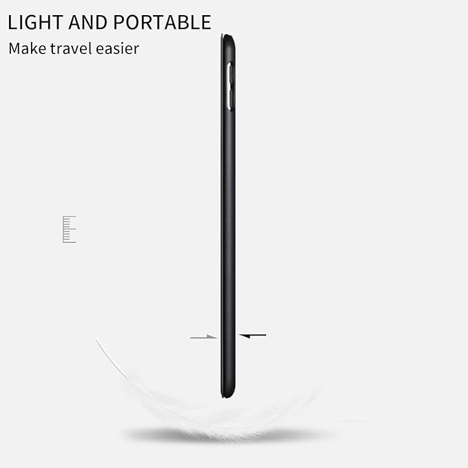 Aoub Case Compatible for iPad 9.7 inch 6th/5th Generation Case 2018/2017 with Pencil Holder, Thin Lightweight Smart Stand Cover, Auto Wake/Sleep, Model A1822/A1823/A1893/A1954, Black