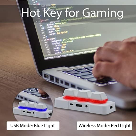 3-Key Mini Keypad Wireless Mechanical Gaming Keyboard Hot Key Customized Program with RGB Led