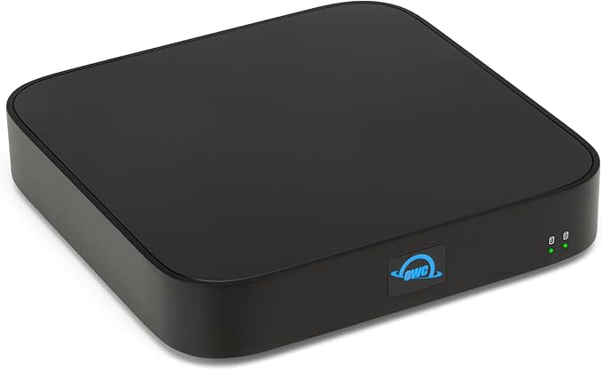 OWC 20TB (20.0TB HDD 7200 RPM Drive) miniStack STX, Upgradeable,Stackable Expansion Solution and Thunderbolt Hub/Mini Dock for Mac Studio, Mac mini and Other Devices. Matte Black