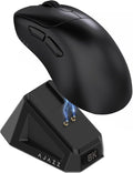 AJ179PRO PAW3395 26000 DPI Gaming Mouse, 8000Hz Polling Rate, 58g Ultra-Light, Tri-Mode (2.4G/Wired/Bluetooth 5.2), Magnetic RGB Charging Dock, Ergonomic Right-Hand Design, Black