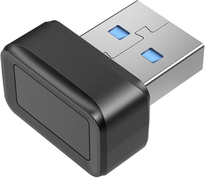 USB Fingerprint Key Reader Advanced Security Access Window Hello Fingerprint Reader for Windows10/11 Laptops Computer