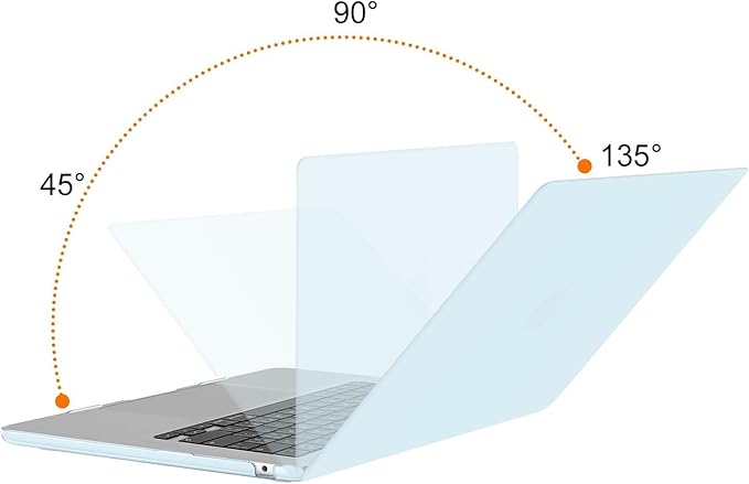 MOSISO Scratch-Resistant Case Compatible with MacBook Air 15 inch M5 2026 M4 2025 M3 M2 2024 2023 A3448 A3241 A3114 A2941, Protective Hard Shell&Keyboard Cover&ScreenFilm&Storage Bag, Cloud Blue