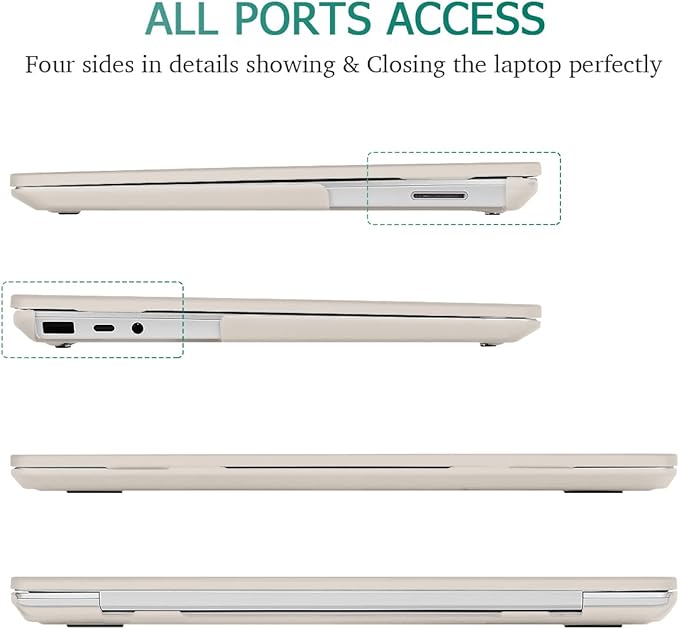 Case for 13.5" Microsoft Surface Laptop 5/4/3 with Metal Palm Rest ONLY 2019-2022 Release Models:1868/1951, Plastic Hard Shell Case with Keyboard Cover & Screen Protector, Rock ash