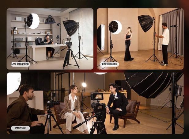 Softbox Honeycomb Grid, Octagon Umbrella Photography Softbox for Yidoblo ZC-100BI ZC-100C ZC-150BI, etc COB Lighting w/Bowens Adapter+ for Studio, YouTube, Vlog, Live, etc