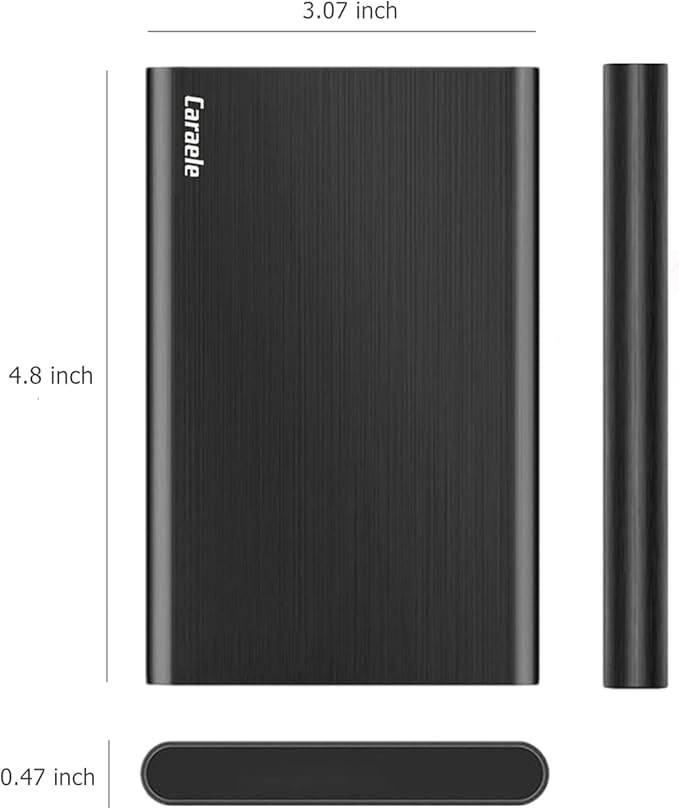 500GB Ultra Slim Portable External Hard Drive USB3.0 HDD Storage Compatible for PC, Desktop, Laptop, MacBook, Chromebook, Xbox One, Xbox 360, PS4 (Black)