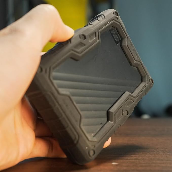 FATBEAR Tactical Military Rugged Shockproof Armor Protective Skin Case Cover for Western Digital WD Black P10 2TB 4TB 5TB 6TB P50 My Passport Ultra Mobile Hard Drive (Ultra 4TB 5TB 6TB)