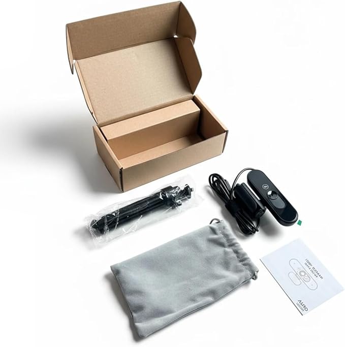 Webcam 4K UHD with Autofocus Lens, Crystal Clear Microphone, Privacy Cover, Extendable Tripod, for PC,Laptop, Zoom,Teams,Windows,MacOS