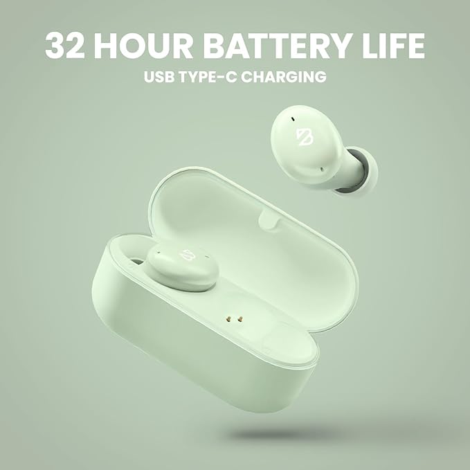 Back Bay Audio Tempo 30 Wireless Earbuds for Small Ears - Award-Winning Sound, Sweatproof Bluetooth Earbuds, Tech Fitness Gifts for Men, Comfortable Bluetooth Ear Buds for Women - Mint Green